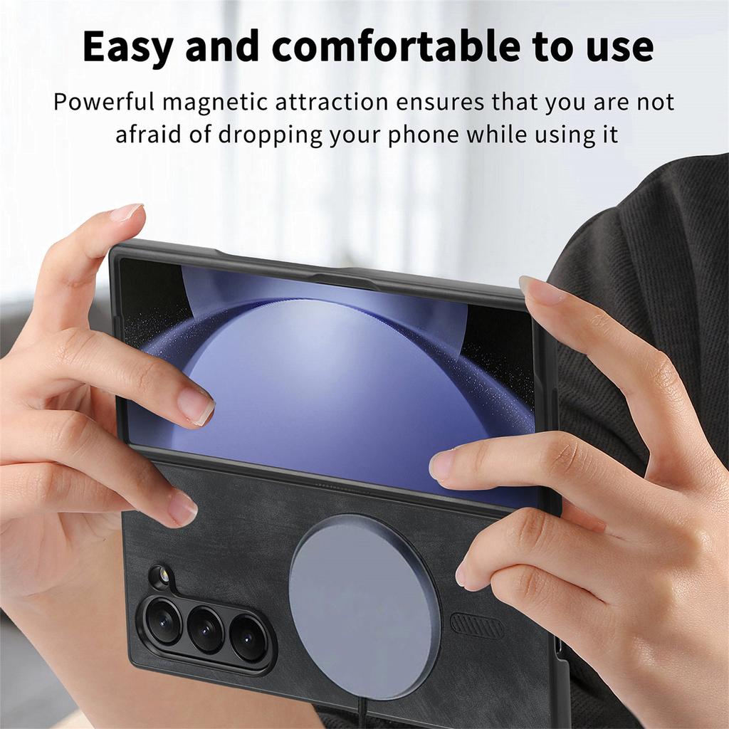 For Samsung Galaxy Z Fold6 5G Magnetic Case Detachable PU+TPU Phone Cover