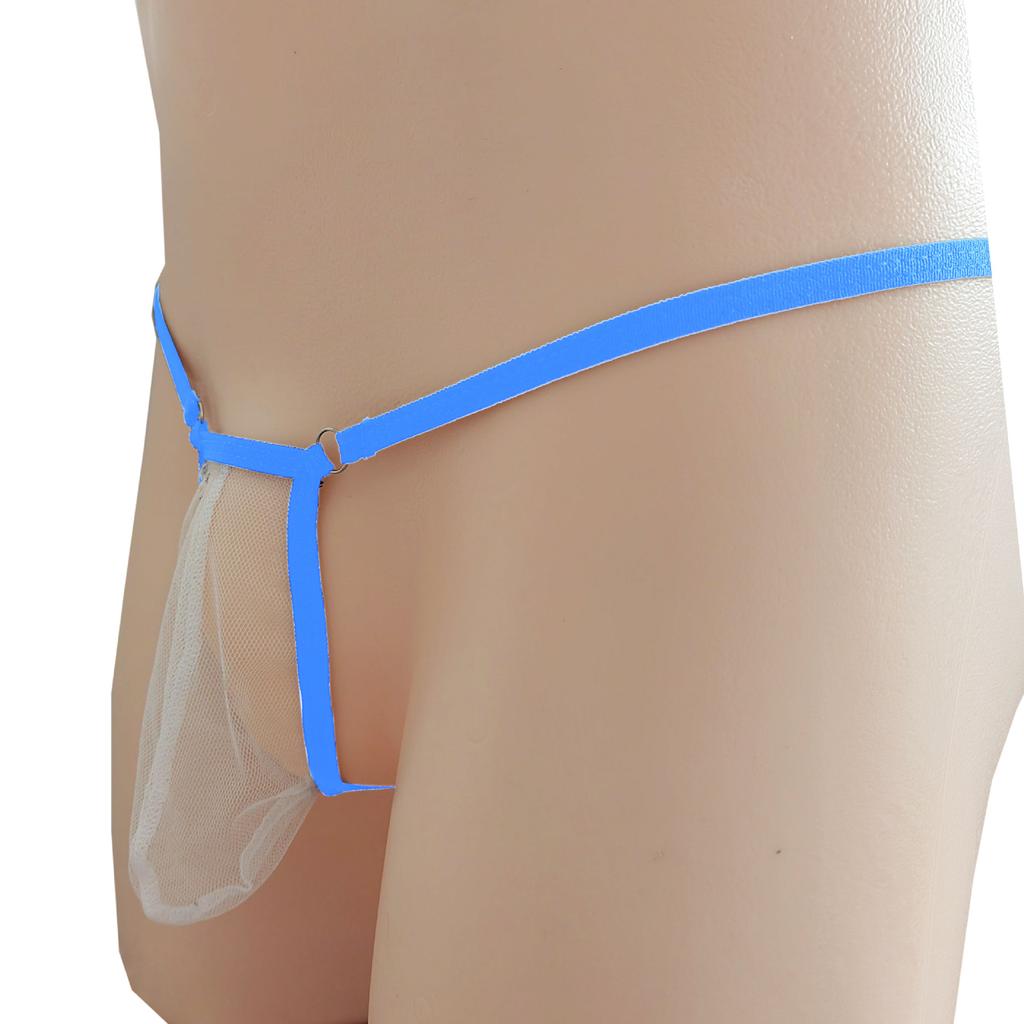 Men Mesh Underpants T-Back Thongs Underwear Briefs Sexy G String Thong Breathable Open Back Underpants See Through Jj Sleeve