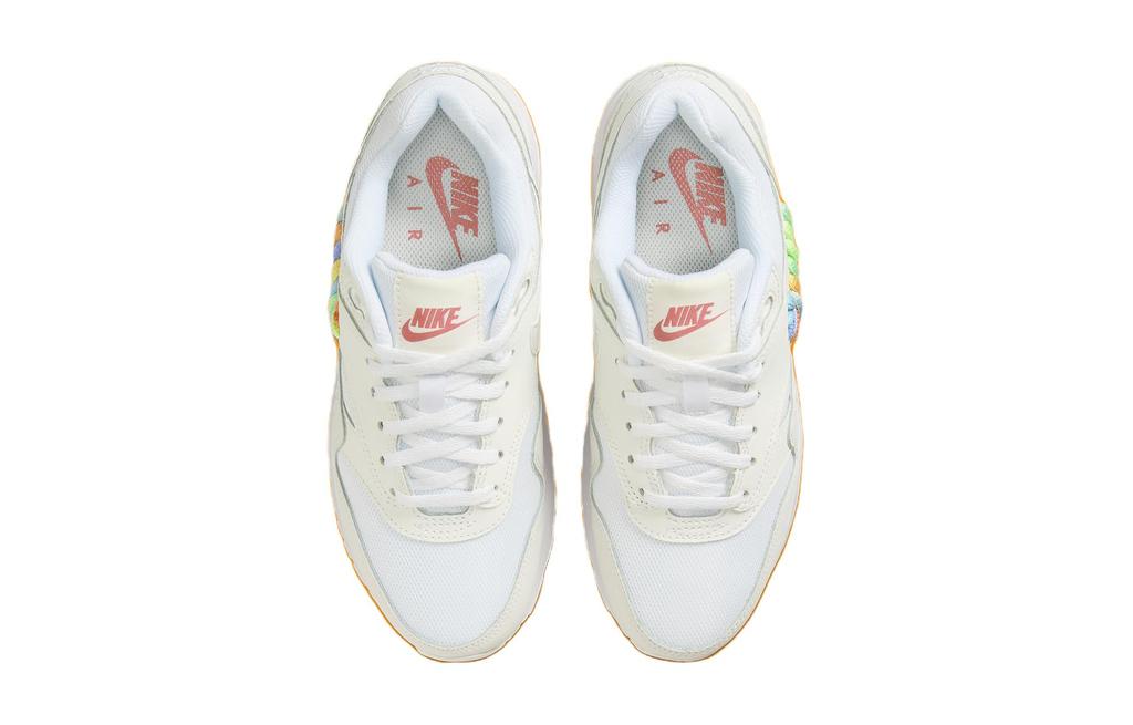 Nike Air Max 1 SE White Rainbow Lace Swoosh GS FN4782-100