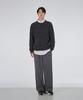 GLW Mild Heathered Crew Neck Sweater Oversized Knit Black