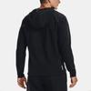 Under Armour Rush Fleece Hooded Zip-Up Training Jacket Men Outerwear Black 1366177-001