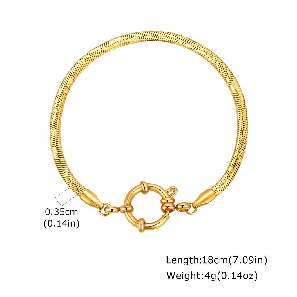 Xiaomi Vnox Square Chain Bracelets For Women Gold Color,Stainless Steel Round Bubble Buckle,Fashion Classic Bracelets Jewelry Hers Like