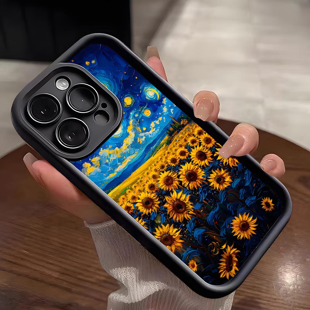 

Beautiful Sunflower Phone Case For IPhone 17 Pro Max 15 Pro 16 14 Plus 12 13 Mini 11 Pro Shockproof Soft Cover iPhone 12