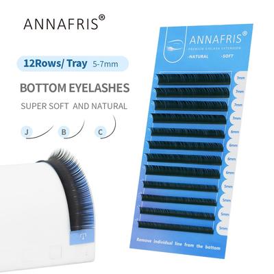 Lower Lashes 5-6-7mmMIX  Individual Bottom  Eyelashes Extension J/B/C Curl Natural Short Mink Under Eyelash