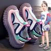 Boys Girls Sports Sandals Mesh Breathable Kids Cause Shoes Toes Capped Soft 2025 Summer New Children Beach Shoes Hollowed-out