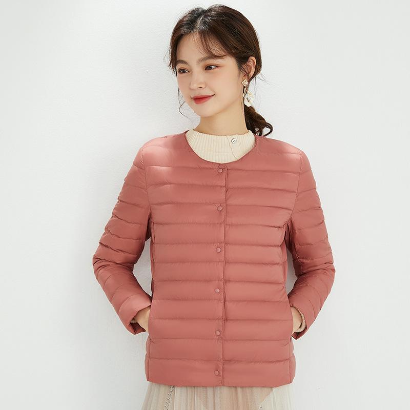 Autumn and winter new fashion round neck V-neck dual-purpose new national standard down light white duck down liner down jacket tide