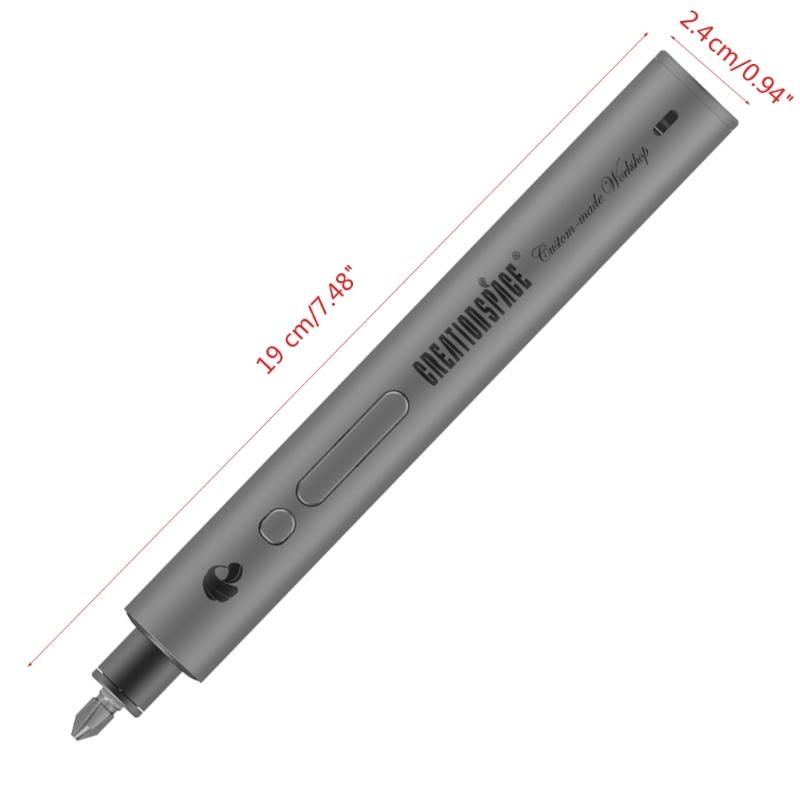 3.7V Cordless Electric Screwdriver Adjustable Torques Small Portable Power Screwdriver with LED Work Light for Repair