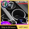 Adesivi per Auto Per Alfa Romeo Portatile Car LED Posacenere Contenitore Rifiuti Per Alfa Romeo Giulia Stelvio Giulietta 156 159 147 Mit