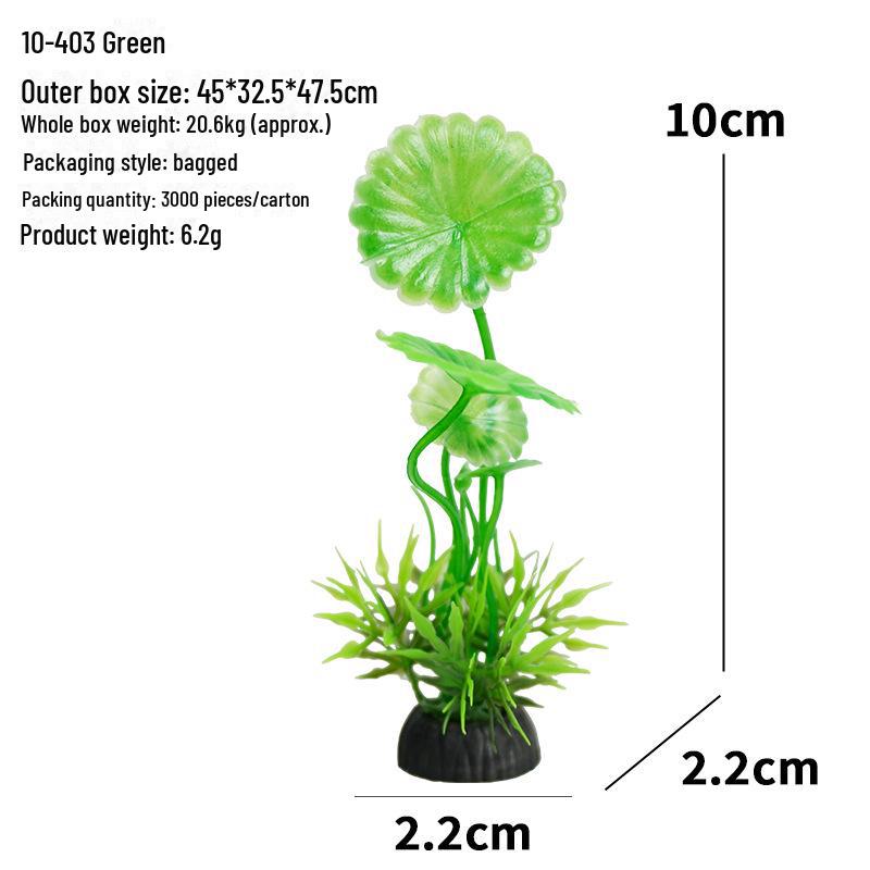 Aquarium Decor: Artificial Plants & Flowers for Fish Tank Landscaping (10-4 Series)