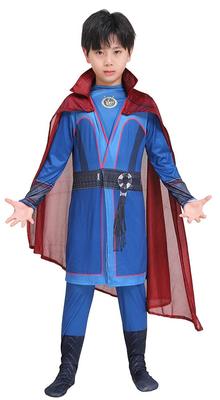 SCLYX Kostým Cosplay Doctor Strange pro chlapce, Skvělý halloweenský kostým pro akce, večírky a kulturní festivaly, #22119 (Výška 140 cm)