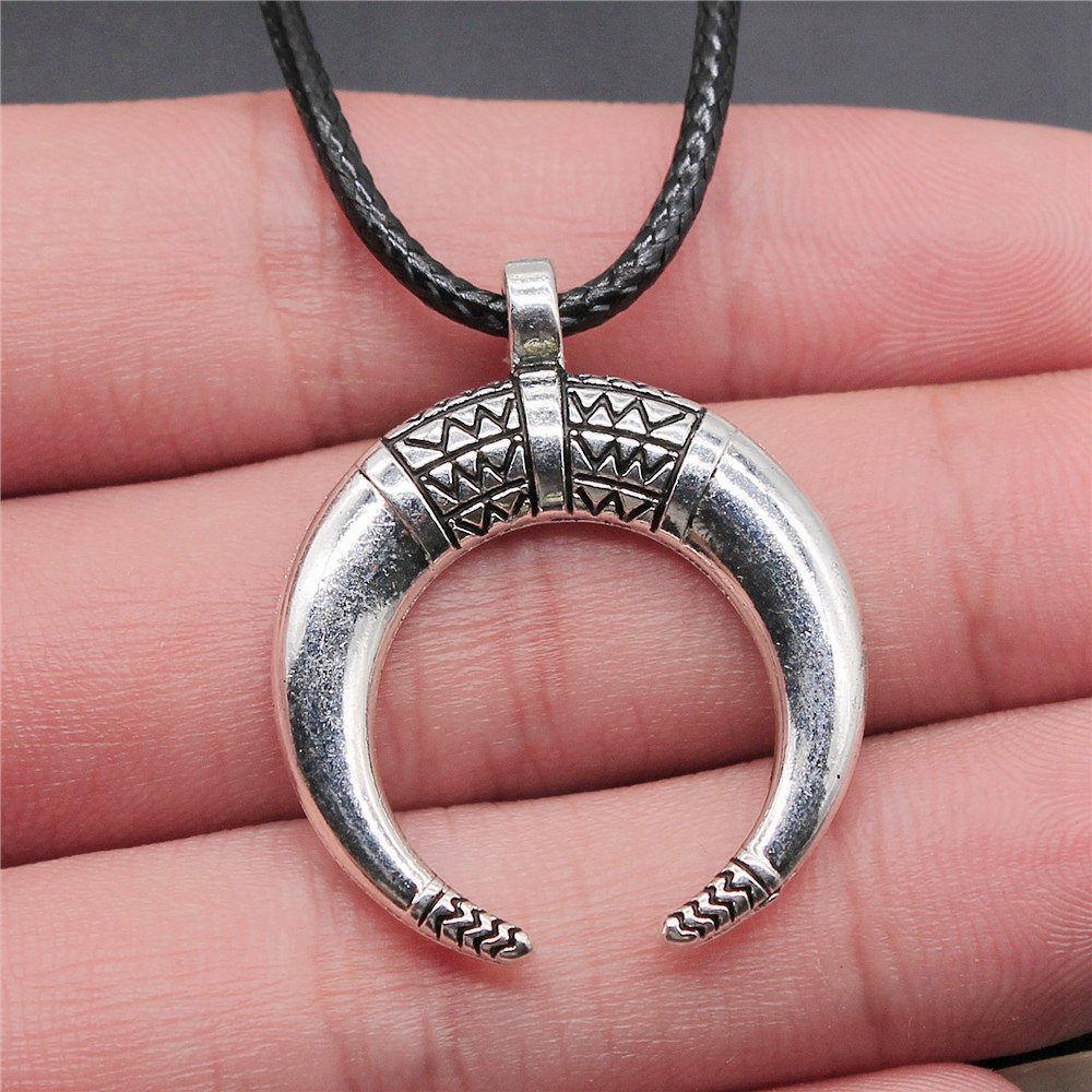 45cm Necklace Leather Chain Big Skull Halloween Kids' Jewelry Materials QN064