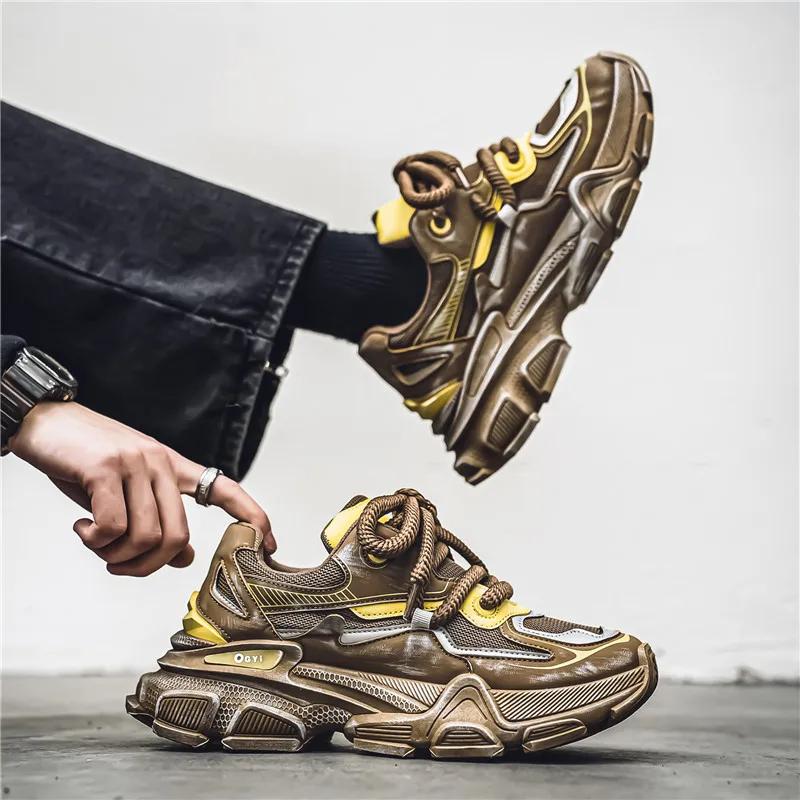 New Classic and Popular Color Blocked Men's Sports Shoes, Fashionable and Versatile Outdoor Mesh Breathable Casual Men's Shoes