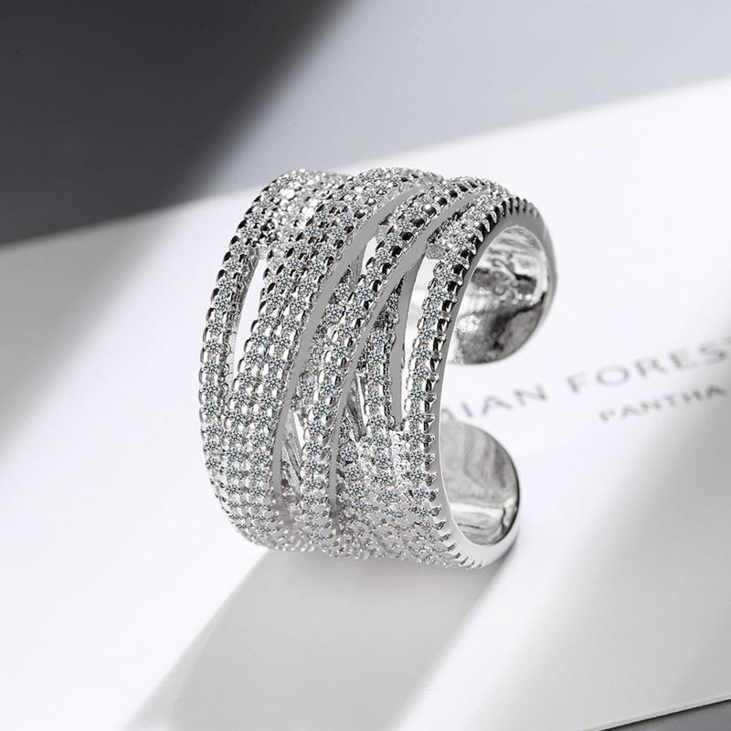 

BELLA BOX открывающиеся кольца изменяемого размера для женщин с цирконом, ювелирные изделия для помолвки, подарок Adjustable Opening