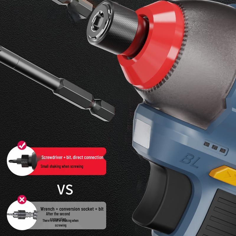 High-Power Brushless Impact Drill & Electric Screwdriver - Multi-functional for Drilling & Repair Tasks
