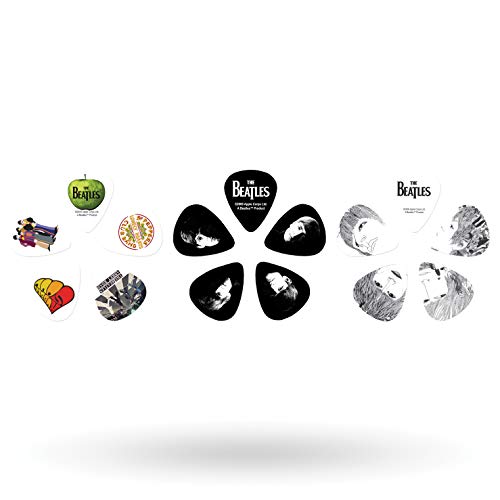 D'Addario Beatles Guitar Picks, Sgt. Peppers, Medium, 1CAB4-15BT3, Pack of 15 [Official Japanese Product]