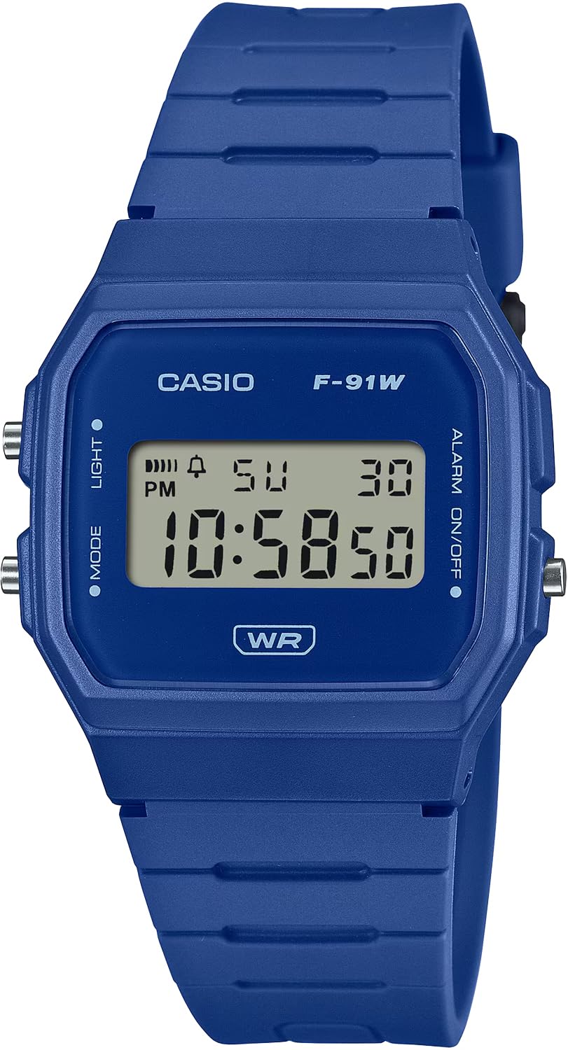 

[Casio] CASIO Digital Unisex Watch Cheap Casio F-91WB-2A1 Simple Package Without Cosmetic Box Biomass Plastic Band Blue [Parallel Import]