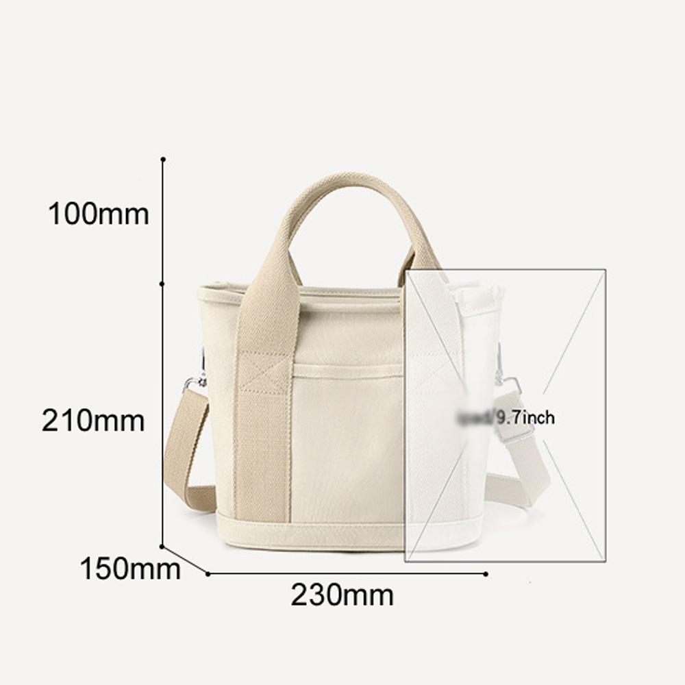 Crossbody Tote Bag for kvinner Trendy lerret skulderhåndvesker Stor kapasitet reisehåndvesker