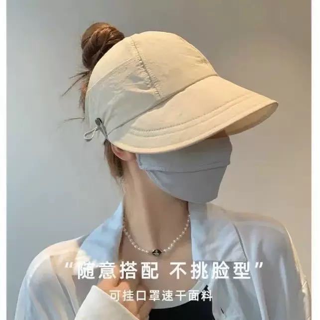 Spring Summer Autumn Baseball Ruth Sunscreen Hat Face Cover Sun Hat UV Protection Vinyl Sun Hat Versatile bucket hat Women