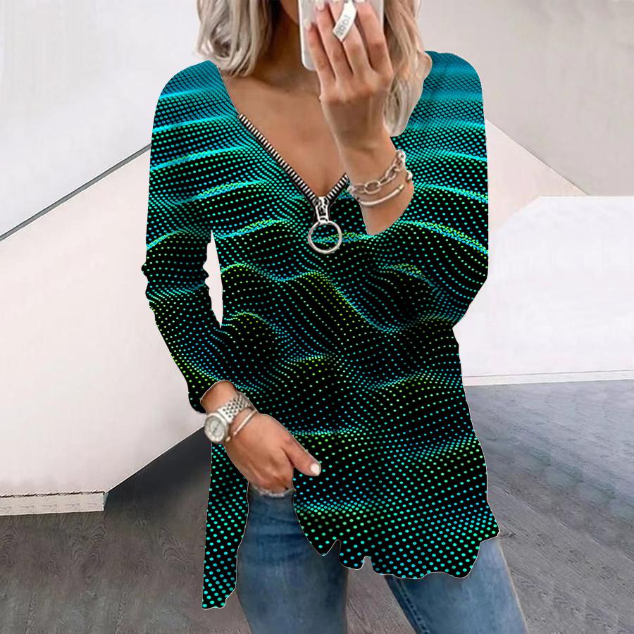 

Женские осенние футболки с длинным рукавом с цветочным рисунком, футболки с длинным рукавом, свободные футболки с V-образным вырезом больших размеров, удобные блузки