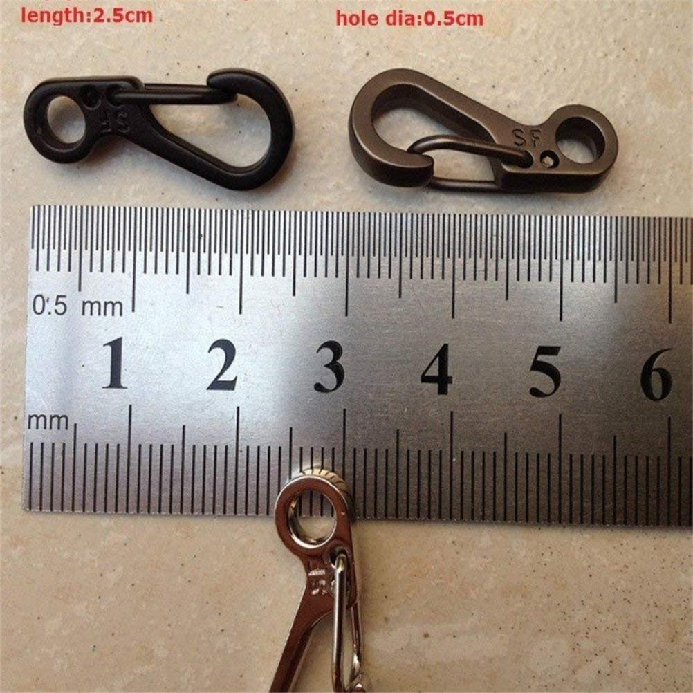 5 10 pcs Lot Zinc Alloy Mini Carabiners Spring Backpack Clasps EDC Keychain Carabiner for Hiking Climbing Camping