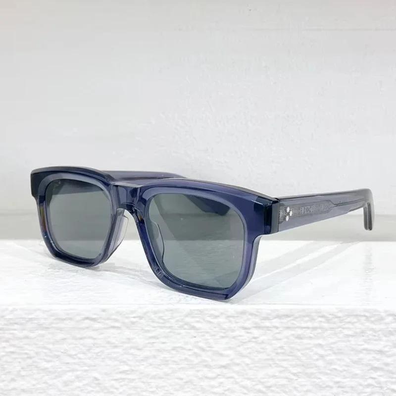 

Квадратные солнцезащитные очки ручной работы из ацетата Uv400, дизайнерские японские брендовые классические мужские очки с диоптриями, оптические винтажные очки &As picture