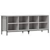 VidaXL Shoe Cabinet Sonoma Grey 131x35x50 Cm Engineered Wood 831851