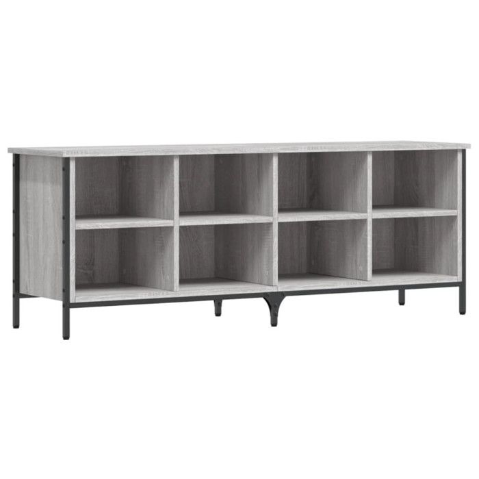 VidaXL Shoe Cabinet Sonoma Grey 131x35x50 Cm Engineered Wood 831851