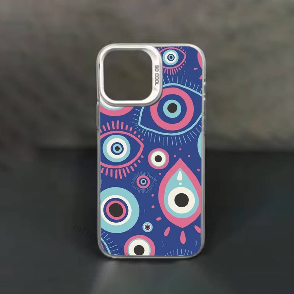 Lucky Eye Blue Evil Eye Print phone Case for iPhone 17 11 12 Pro Max Plus Mini Air SE 16e 14 15 16 13 Soft Shell