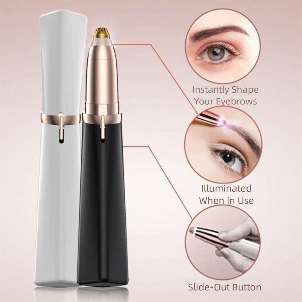 Safety Design Electric Eyebrow Trimmer LED Light Automatic Eyebrow Trimming Tool  For Beginners