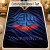 Flannel BlanketBolton Wanderers FC Custom Name Text Personalized Soft Warm Throw Blanket Home Decor Gift