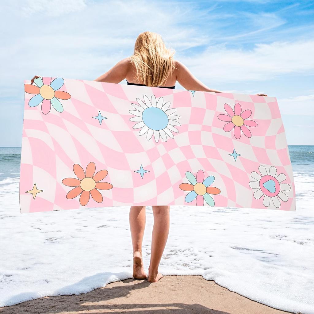 70x140 Microfiber Custom Printed Beach Towel - Absorbent & In Stock