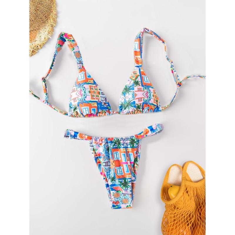 New Fashion Printed Swimsuit Seaside Sexy Split Swimsuit Bikini Bikini Women