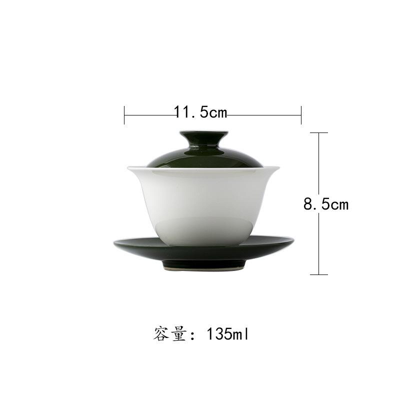 

135ml Mix-and-match Gaiwan Aesthetic Tea Tureen Tea Bowl With Lid Kit Tea Maker Cover Bowl Tea Services Supplies Decoration Gift