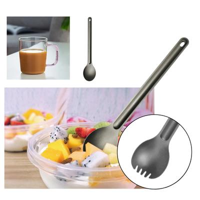 Titanium Forkspoon Spork Portabale Flatware Camping Long Spork Titanium Reusable Outdoor Hiking Travel Picnic Spoon Fork