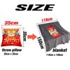 2 In 1 Chinese Style Warm Blanket Pillow Cushion Office Lunch Blanket Warm Flannel Animal Pillow Car Blanket Bedding
