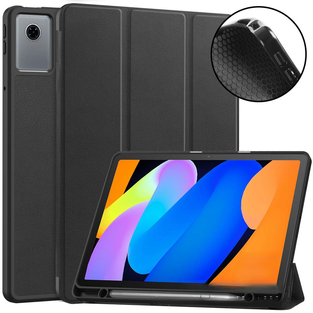 Tablet Protective Cover For Lenovo Idea Tab11 TB336FU Three Fold TPU Pen Slot Soft Shell Case