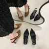 Moda Nowe Damskie Sandały Slingback na Płaskiej Podeszwie Leopard Szpiczasty Czółenka Damskie Letnia Moda Zwierzęcy Wzór Niski Obcas Buty na Plażę