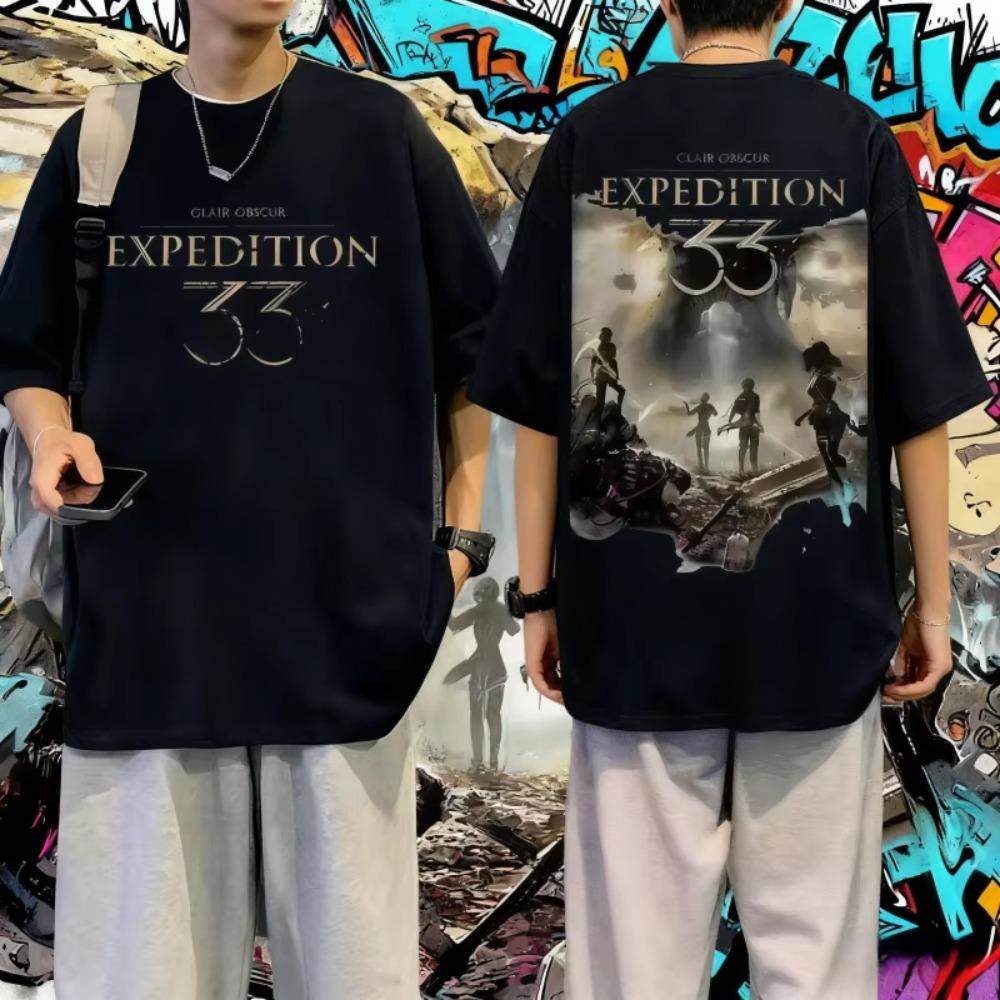 2025 Summe Game Esquie Clair Obscur Expedition 33 Graphic T Shirts Men Women Retro Oversized Cotton Printed Tshirt Comfortable