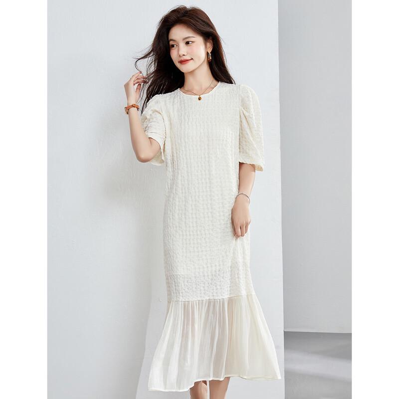 ORIGIN Women s Printed Round Neck Midi Dress M