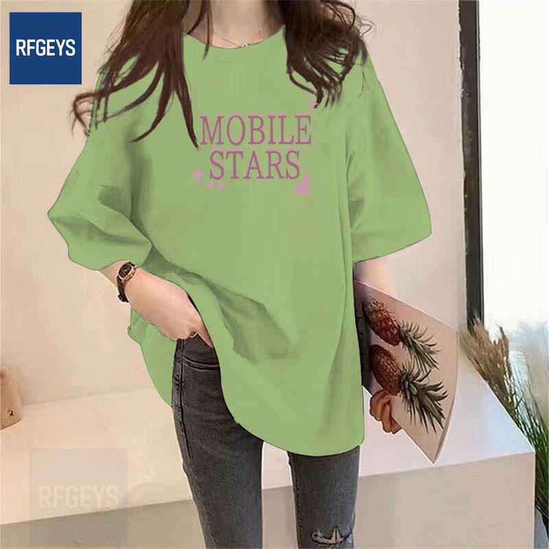 Plus Size Women's European Style Round Neck T-Shirt - Trendy, Loose, Slimming Short Sleeve Summer Top