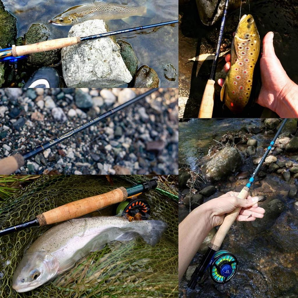M MAXIMUMCATCH Maxcatch Nymph Fly Rod IM10 Graphite Fly Fishing Rod with Tube 10ft 4-Piece (2-weight 4-Piece)