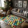 Tuniu Colorful Geometric Pattern Rug, Modern Area Rug, Living Room Floor Mat, Kitchen Rug, Non-Slip Indoor Carpet