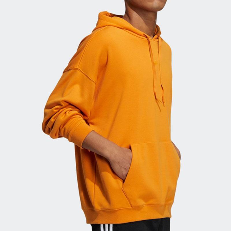 adidas Originals Trefoil Logo Animal Print Hoodie Men Tops Orange HJ7823