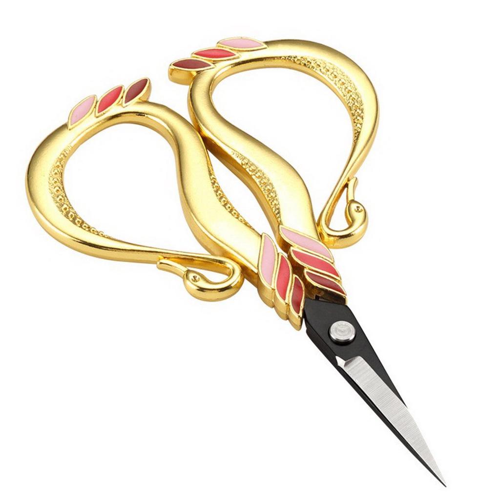Retro Swan Embroidery & Tea Scissors - Ideal for Tea Bags, Fabric, Cross Stitch, Thread Cutting