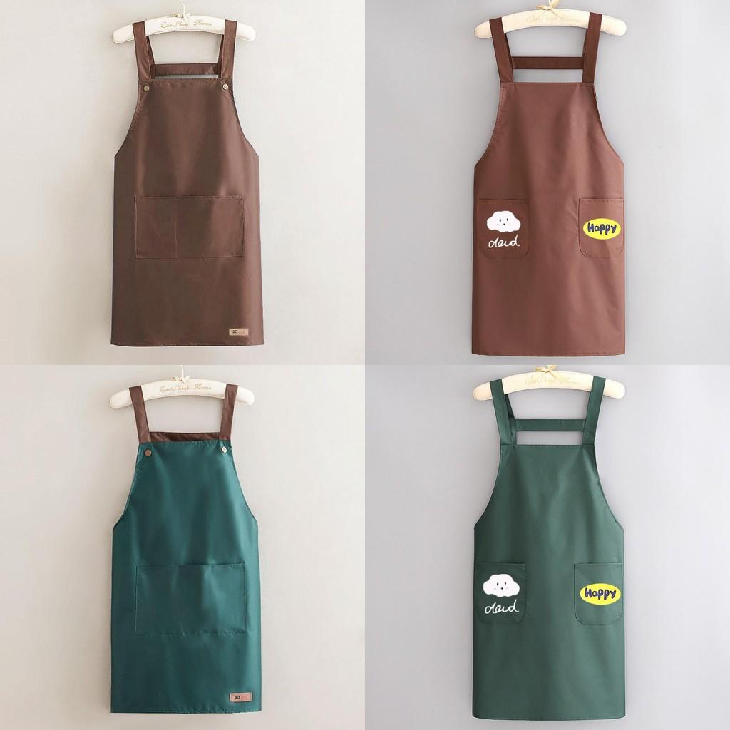 Waterproof Household Printed Oilresistant Kitchen Apron Work Easy Storages