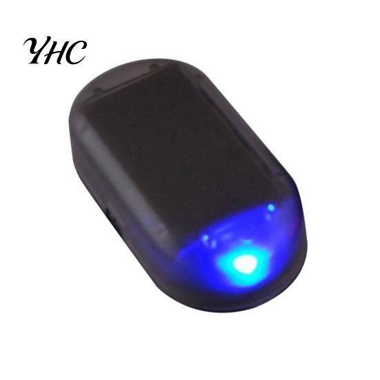 LED Flash Light Car Alarm Flashing Solar Warning Power Anti-theft Security Fake Lamp