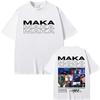 Rapper Maka Double Sided Print Tshirt Aura Tour Unisex Wounisex Hip Hop Fashion Pop Music T Shirts Male Casual Black Vintage T Shirt