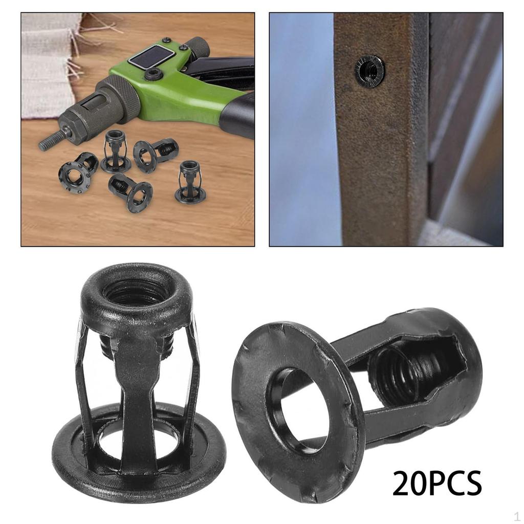 20 sztuk Nakrętka płatkowa do drzwi Kotwy Okucia, Stal węglowa, Narzędzie, Nakrętki rozporowe w kształcie płatka Mocowania ścienne