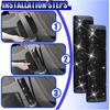 2PCS Bling Car Seat Belt Shoulder Pads, Rhinestone Auto Seatbelt Cushion, Vehicle Seat Strap Cover for Women, Car Interior Decoration Accessories for