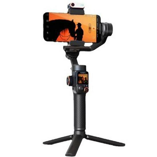Cardan mobile Haohan M7: Suivi IA, stabilisation 3 axes, rotation 360°, perche à selfie portable